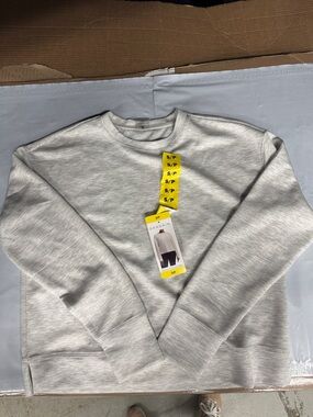 Danskin Women's Heather Light Gray Crewneck Sweater